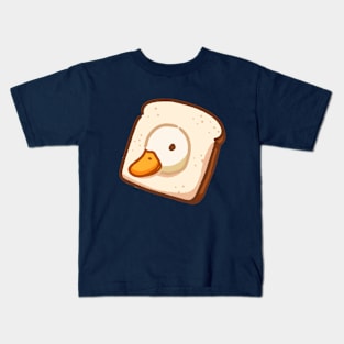 Cute duck with bread Kids T-Shirt